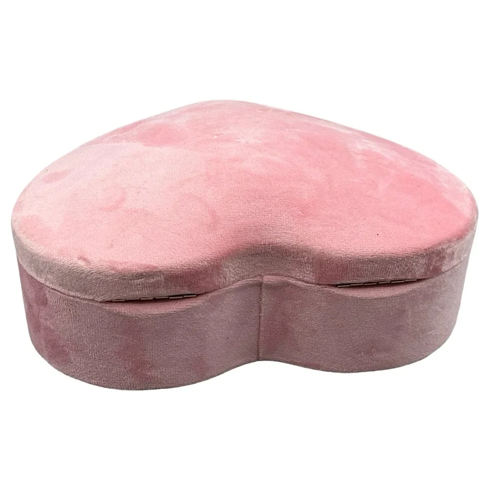 Swarovski Authentic Pink Heart Velvet Jewelry Box Rings Bracelets Necklaces